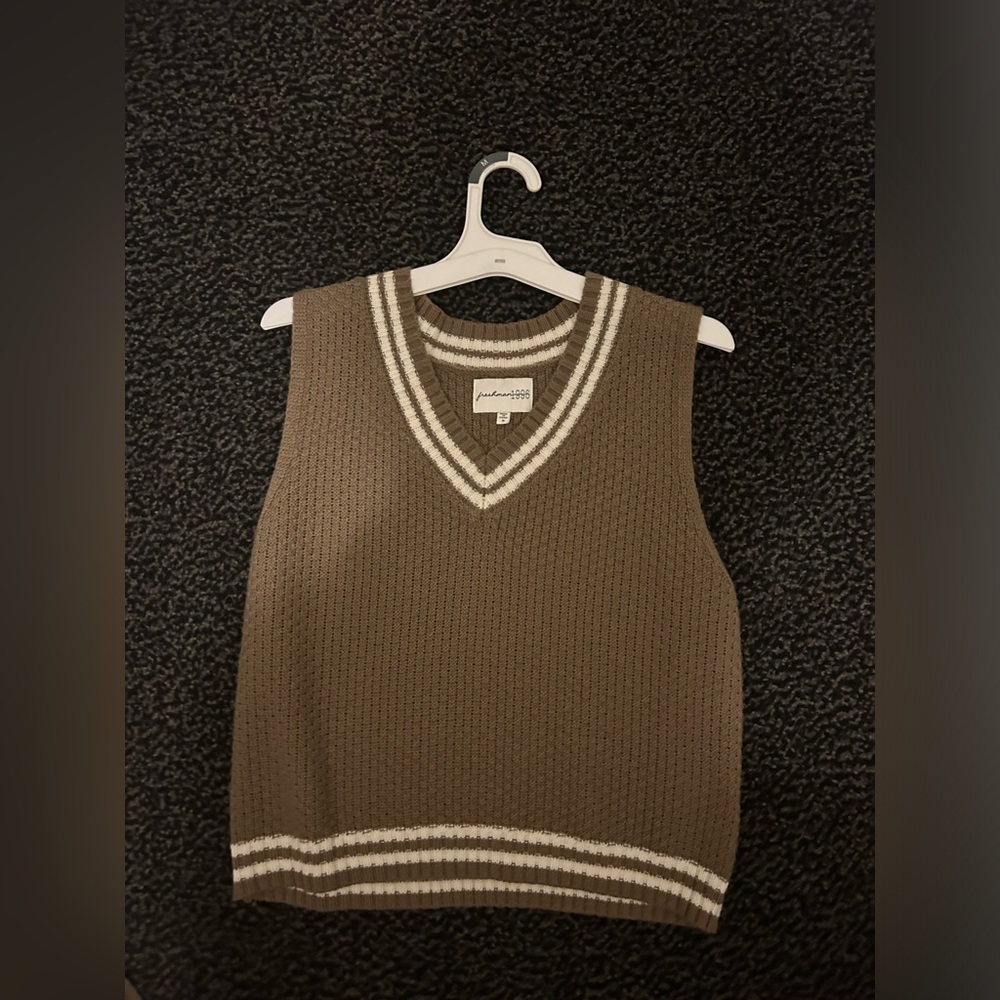 Freshman Brown V-Neck Sweater Vest